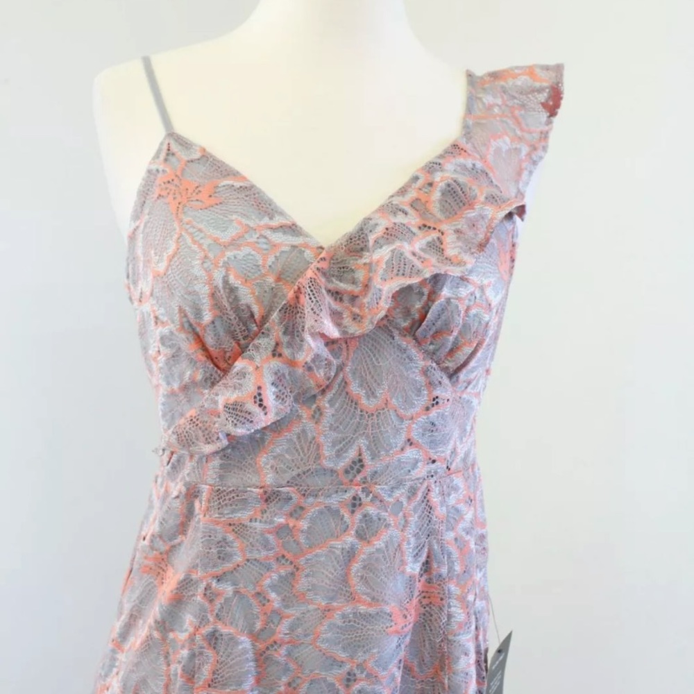 NWT Lulus Ruffle Lace Midi Cocktail Dress - Picture 5 of 8